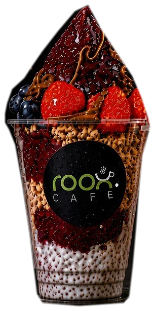 roox Berrylicious: Acai Bowl mit Açaí, Granola, Blaubeeren, Erdbeeren, Chia-Pudding und Schoko-Topping im roox Cafe St. Gallen